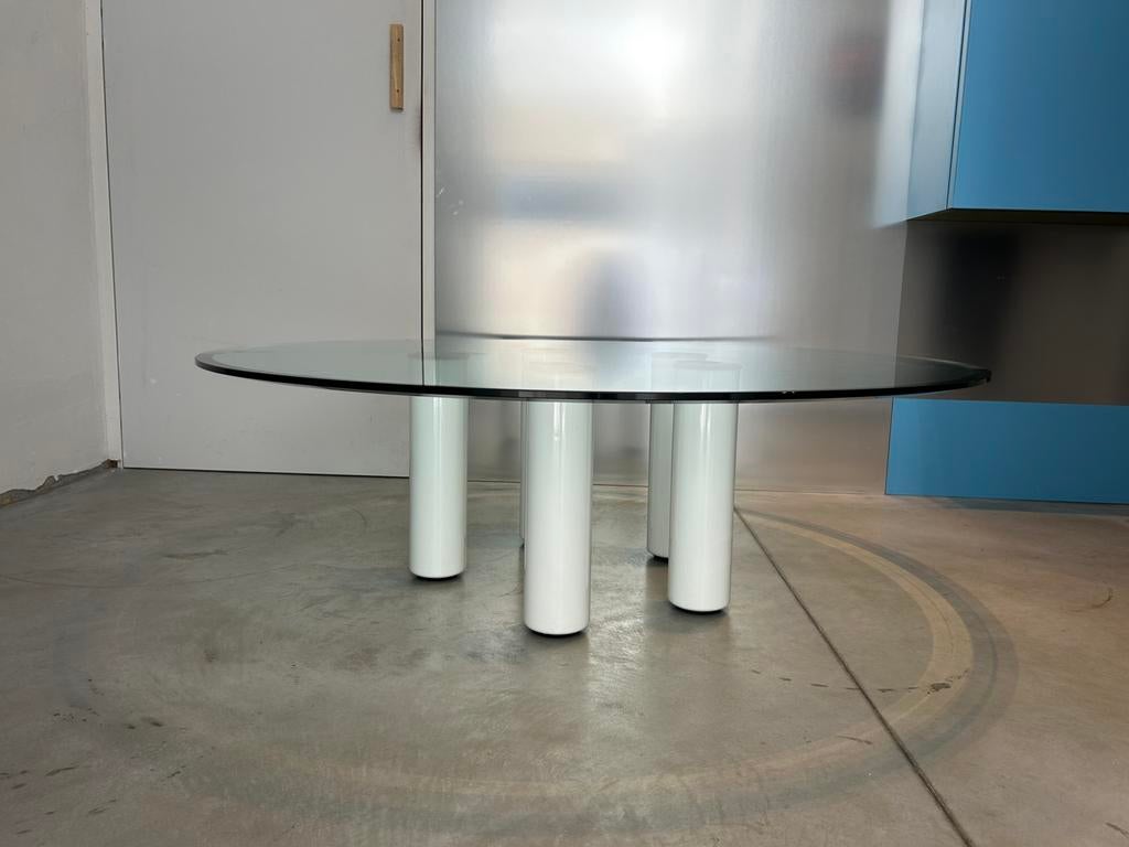 Coffee table Marco Zanuso voor Zanotta, Moins de 50 cm, Verre, Rond, 100 à 150 cm