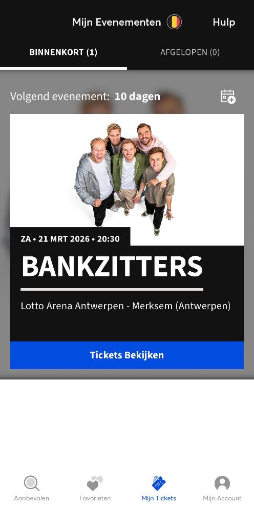 Bankzitters tickets, Tickets en Kaartjes, Twee personen, Maart, Overige typen