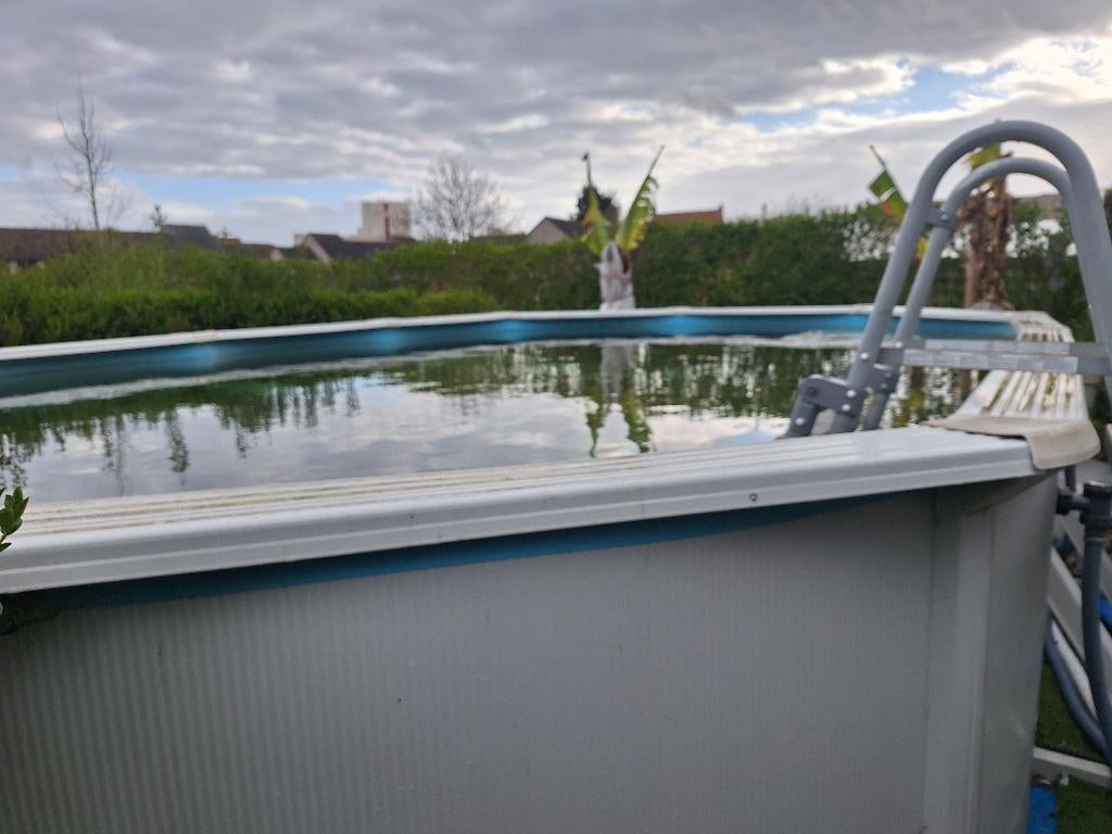 Piscine métallique Bestway 58x360x122 cm + filtre à sable, 300 cm ou plus, Comme neuf, Enlèvement, Piscines hors sol