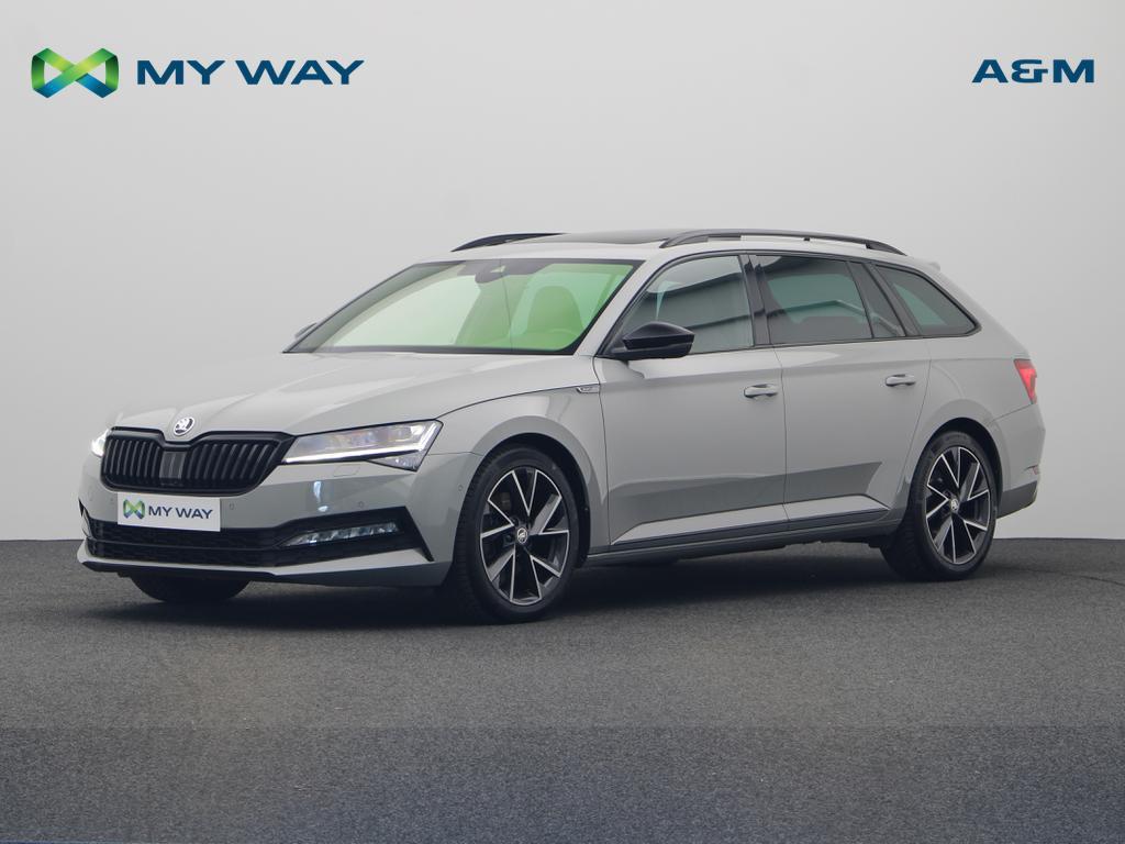 Skoda Superb Combi Superb Combi 1.5 TSI ACT Sportline DSG (E, Auto's, Skoda, Automaat, Break, Zilver of Grijs, Superb
