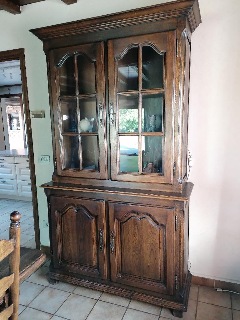 Vitrinekast in eik, 25 à 50 cm, Utilisé, 50 à 100 cm, Chêne