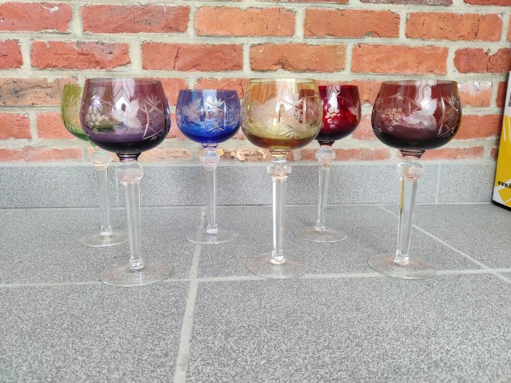 Set de 6 verres à vin vintage HORTENSJA, Enlèvement