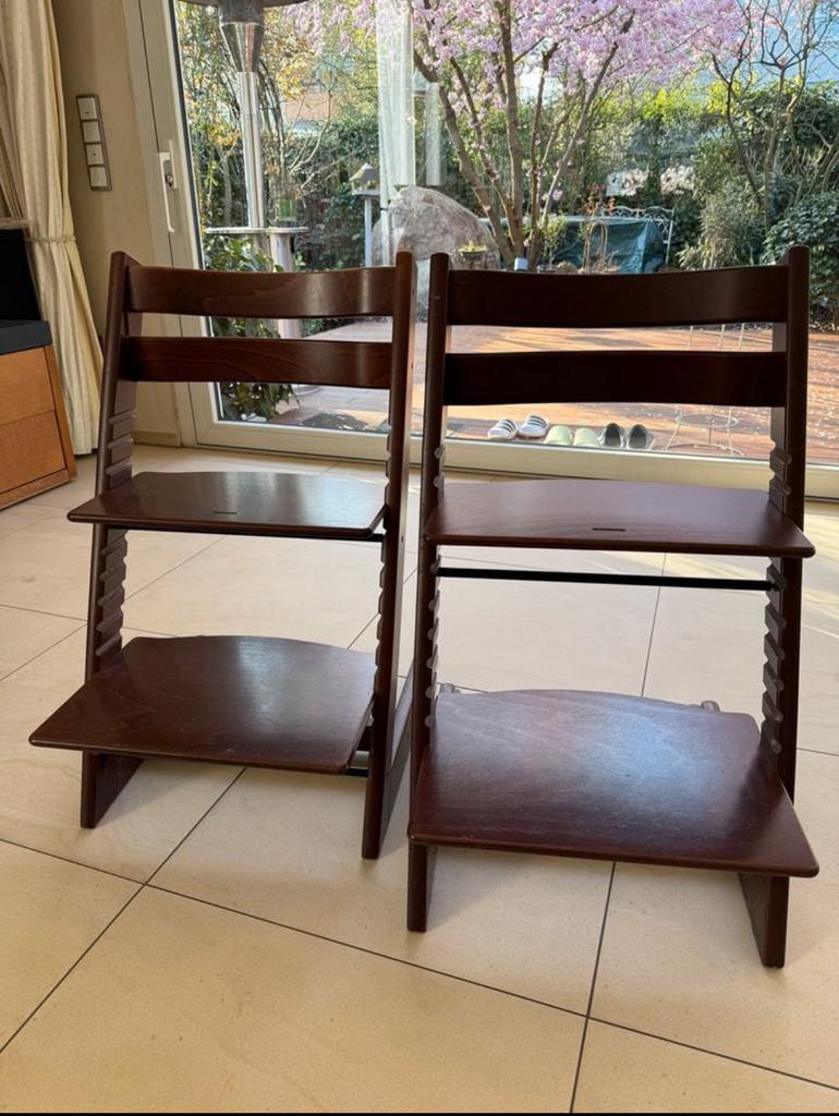 Triptrap stoel walnoot - hele mooie staat, Enlèvement, Comme neuf