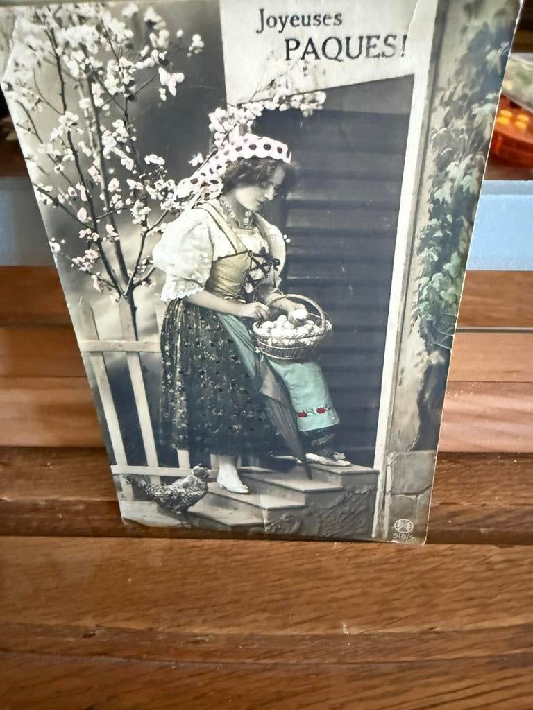 Joyeuses Pâques., Collections, Enlèvement ou Envoi, 1920 à 1940, Affranchie, (Jour de) Fête