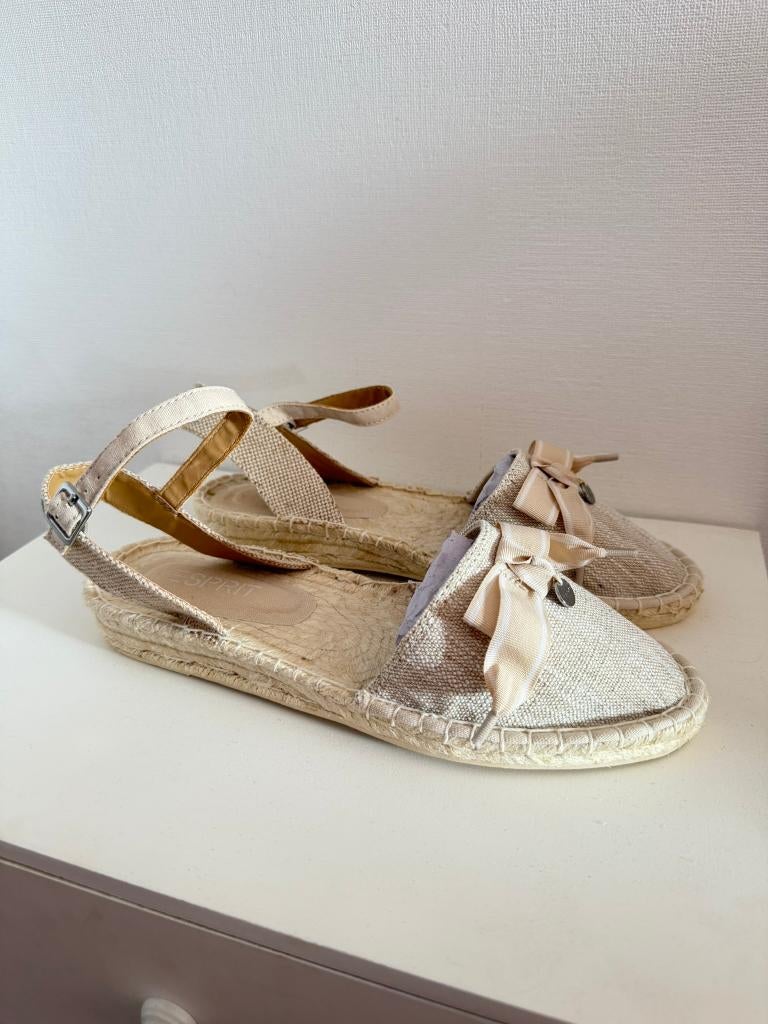 Esprit - crèmekleurige espadrilles - maat 40, Espadrilles, Verzenden, Beige, Nieuw