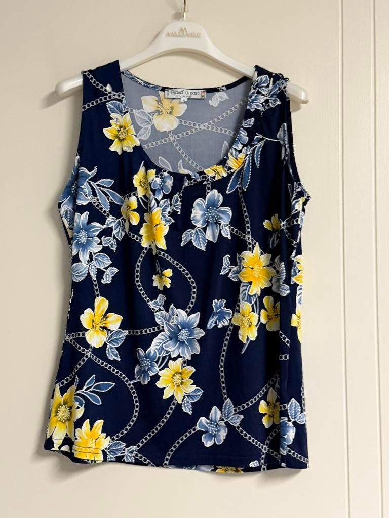 Nieuw kleurrijk dames topje (44/46), Ophalen, Nieuw, Blauw, Zonder mouw