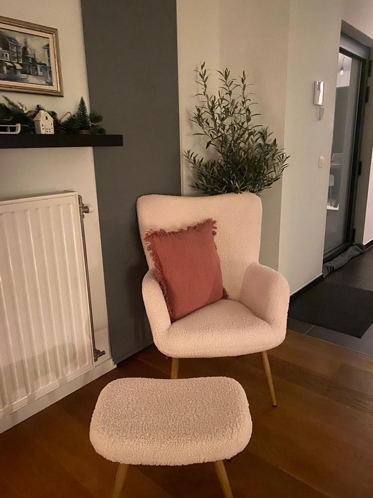 Teddy fauteuils en voetenbank, Enlèvement, Neuf, Tissus