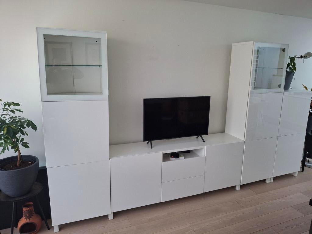 Meuble TV Besta combiné avec 3 armoires latérales, Enlèvement