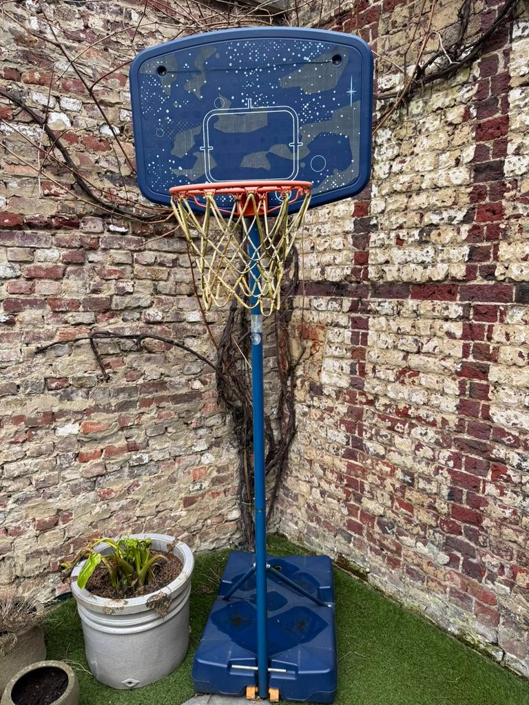 Basketbalring op staander, Ophalen, Gebruikt, Ring, Bord of Paal