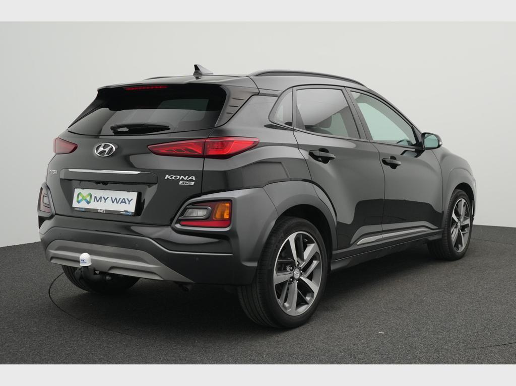 Hyundai Kona Kona 1.6 T-GDi 4WD Sky DCT GPF (EU6d-TEMP), Auto's, Hyundai, Automaat, 158 g/km, Zwart, Bedrijf