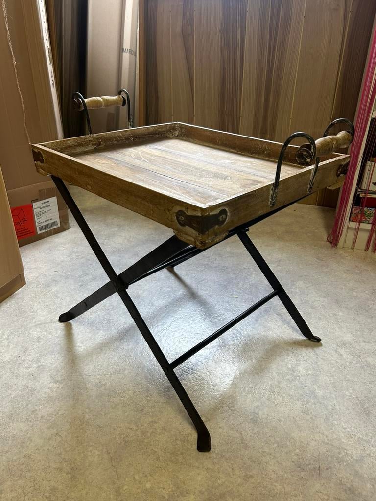 Table d'appoint en bois avec plateau amovible, Enlèvement, Bois