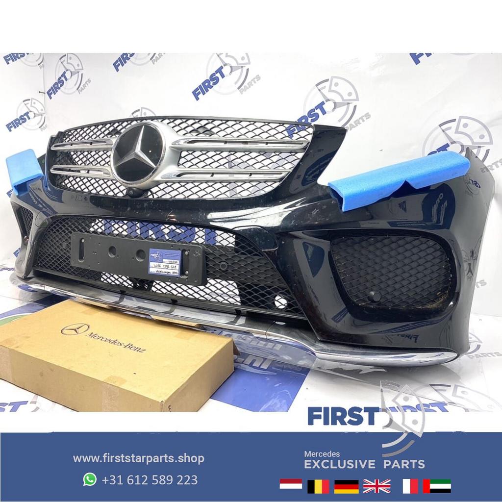 BUMPER W166 GLE 43 AMG LINE VOORBUMPER COMPLEET + GRIL ZWART