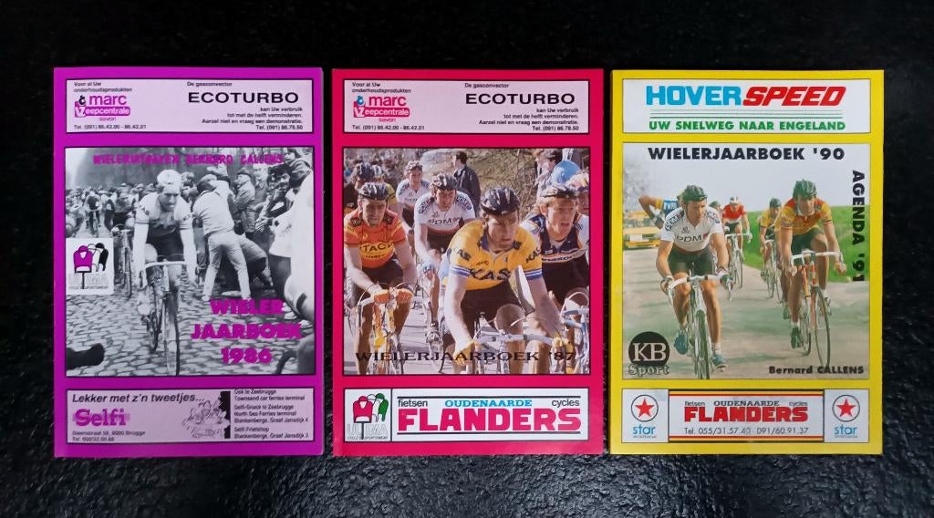 Wielerjaarboeken 1986 - 1987 - 1990 (3 stuks), Verzenden, Nieuw, Bernard Callens, Lopen en Fietsen