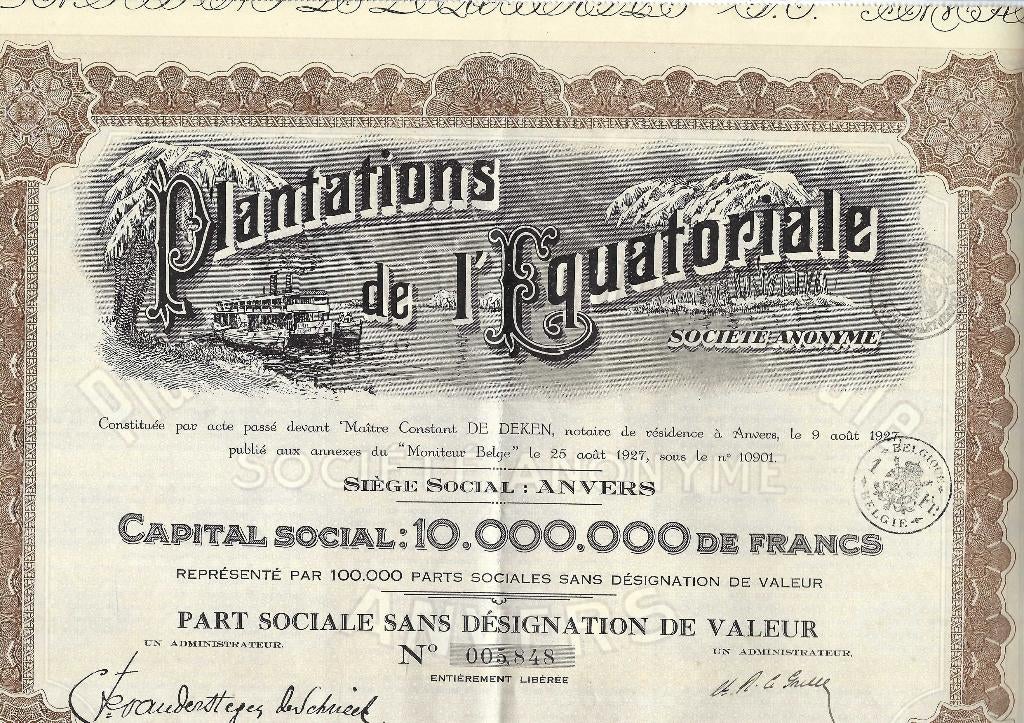 Ancienne Part Sociale, Enlèvement ou Envoi, Utilisé