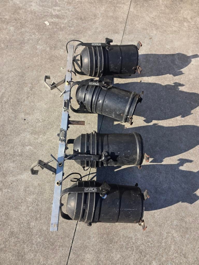 Vintage PAR spots met bar TOMCAT Podium DJ verlichting, Muziek en Instrumenten, Licht en Laser, Ophalen, Gebruikt, Licht