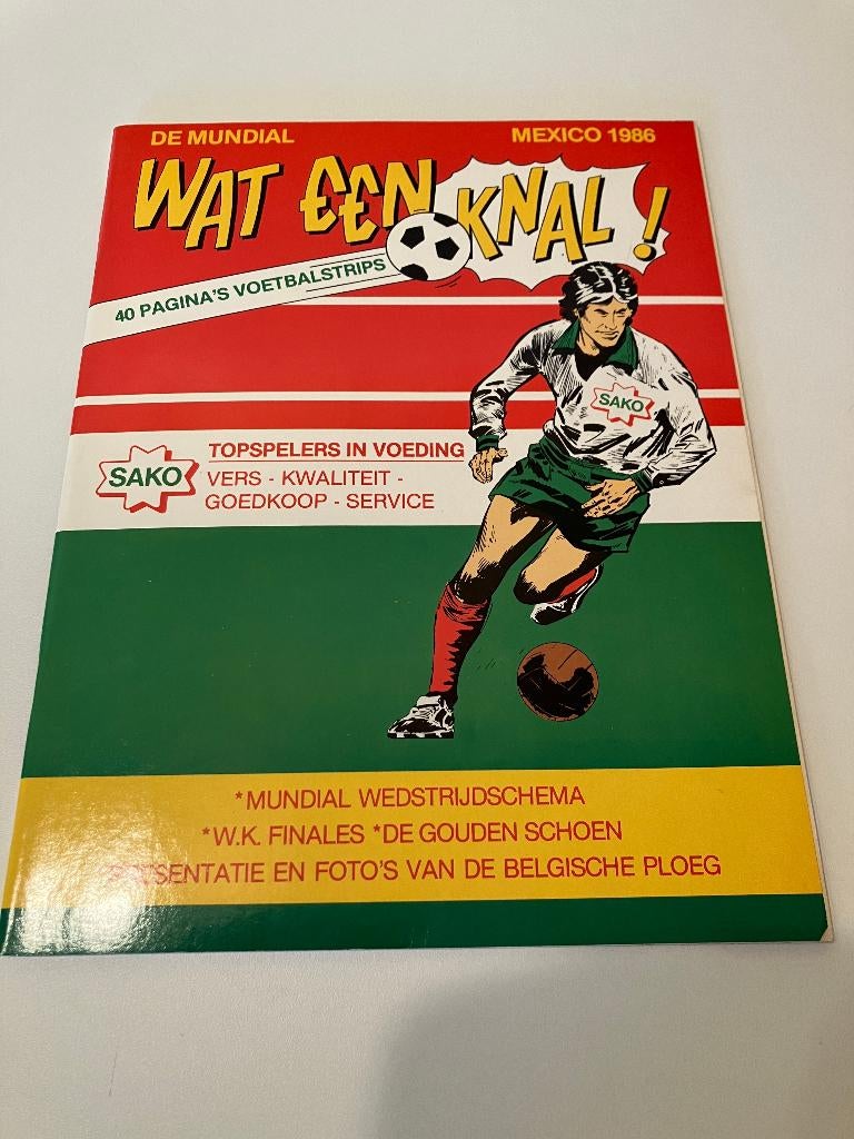 Voetbalstrip: De Mundial Mexico 1986 - Wat een knal!, Ophalen, Zo goed als nieuw, Balsport, Zie beschrijving