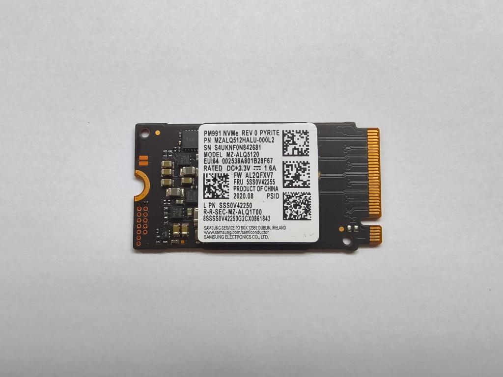 Samsung PM991 NVMe SSD 512 GB (M.2 2242), Computers en Software, Harde schijven, Intern, SSD, 512 GB, Ophalen of Verzenden
