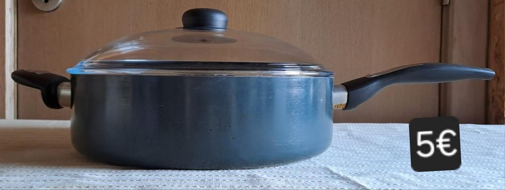 Pan met glazen deksel, Ophalen