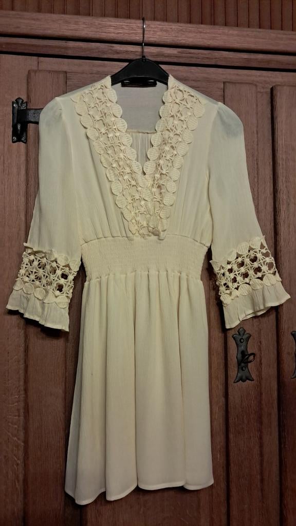 Mooie korte gele damesjurk maat M/L 'Jus de Pom', Maat 38/40 (M), Geel, Ophalen of Verzenden, Zo goed als nieuw