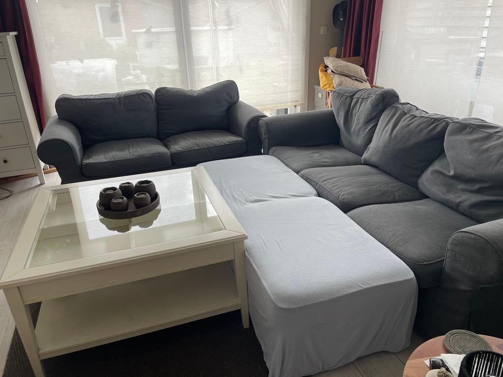 Grijs salon, Ophalen, Gebruikt, Stof