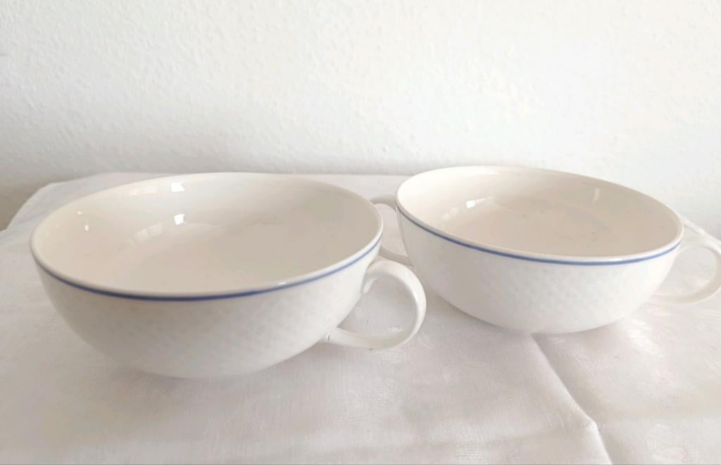 Villeroy & Boch, 2 bols à anses 'Tipo Blue', Ophalen