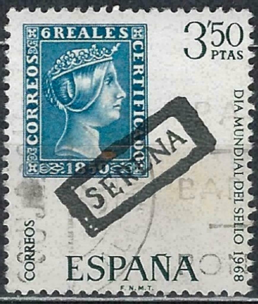 Espagne 1968 - Yvert 1522 - Internat. Jour de l'après-d (ST), Timbres & Monnaies, Timbres | Europe | Espagne, Affranchi, Envoi