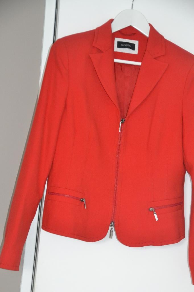 Rode Blazer/Vest Caractere, Maat 42/44 (L), Ophalen of Verzenden, Jasje, Gedragen