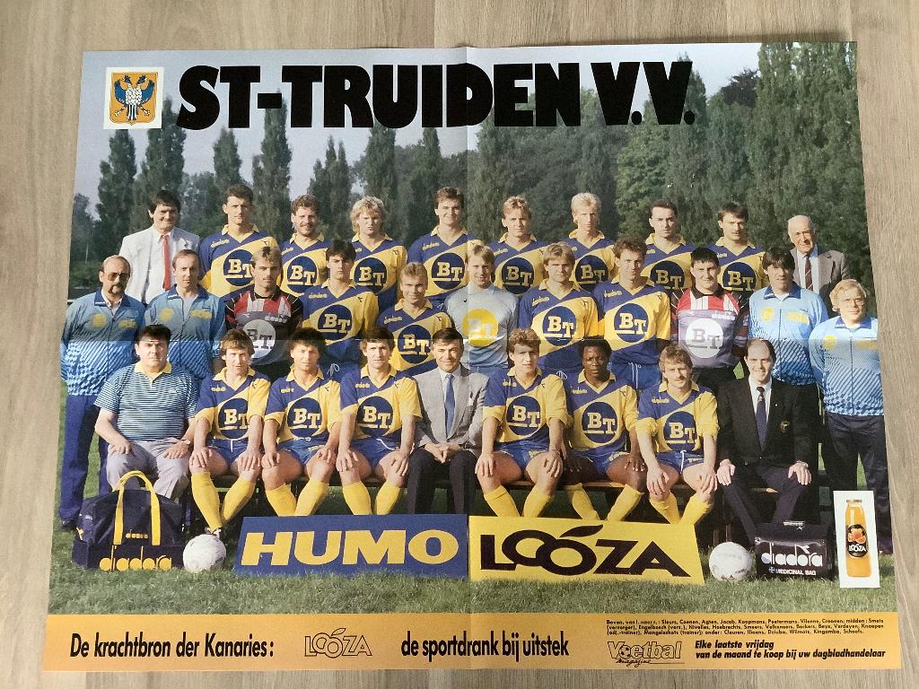 Poster St-Truiden VV uit 1987, Ophalen of Verzenden, Zo goed als nieuw, Poster, Plaatje of Sticker