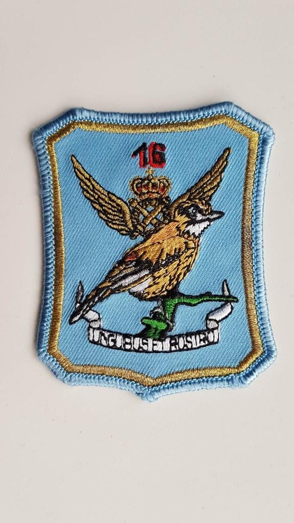 Ecusson badge insigne 16 ième escadrille aviation belge, Collections, Enlèvement ou Envoi, Armée de terre, Emblème ou Badge