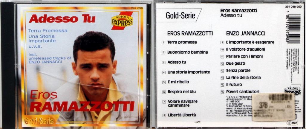 CD Eros Ramazzotti "Adesso Tu", Ophalen of Verzenden, Gebruikt