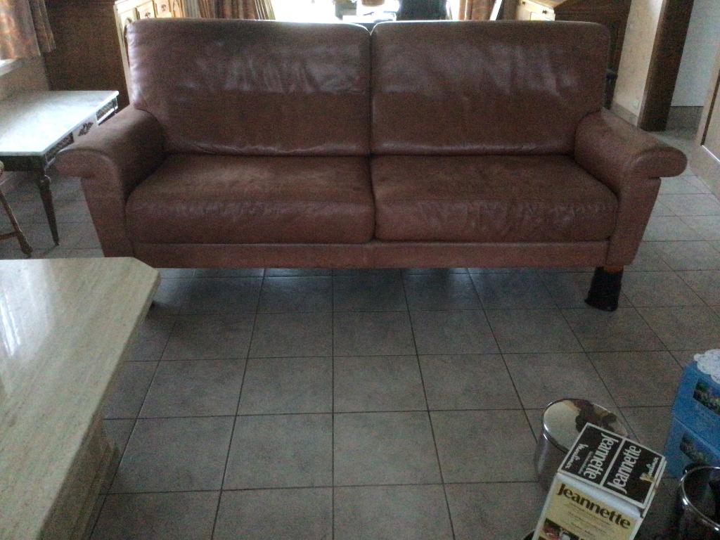 Zetel, Huis en Inrichting, Zetels | Zetels, Ophalen, Gebruikt, Driepersoons, Leer