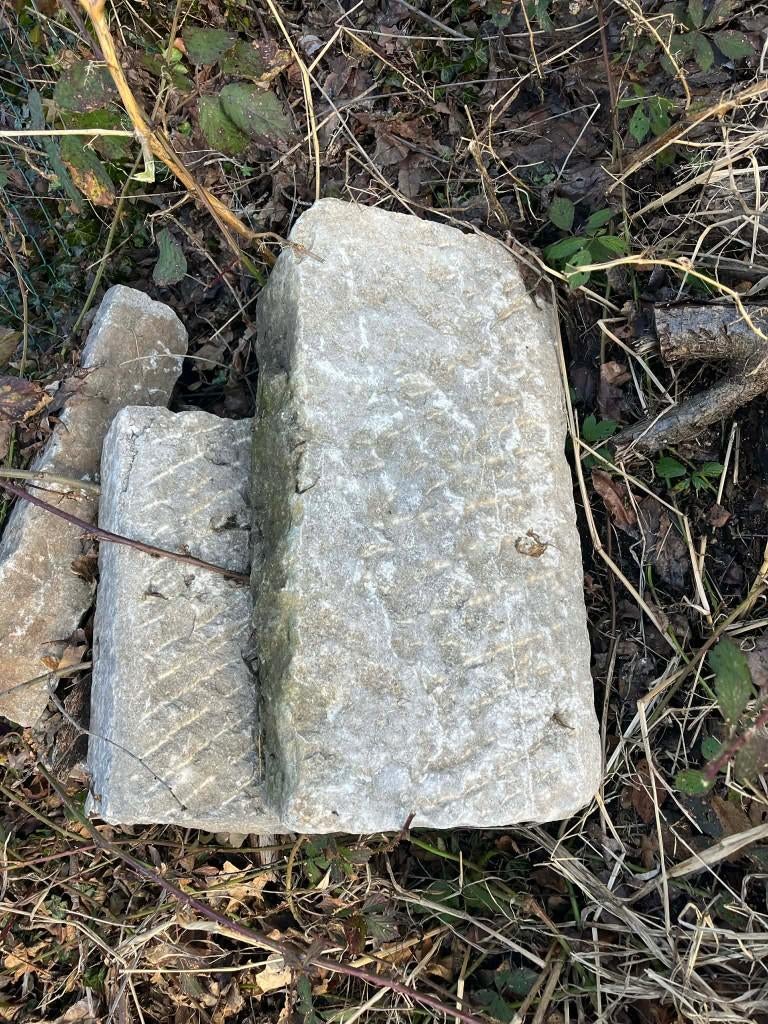 Boordstenen (+- 20 m), Enlèvement, Utilisé, Pierres naturelles