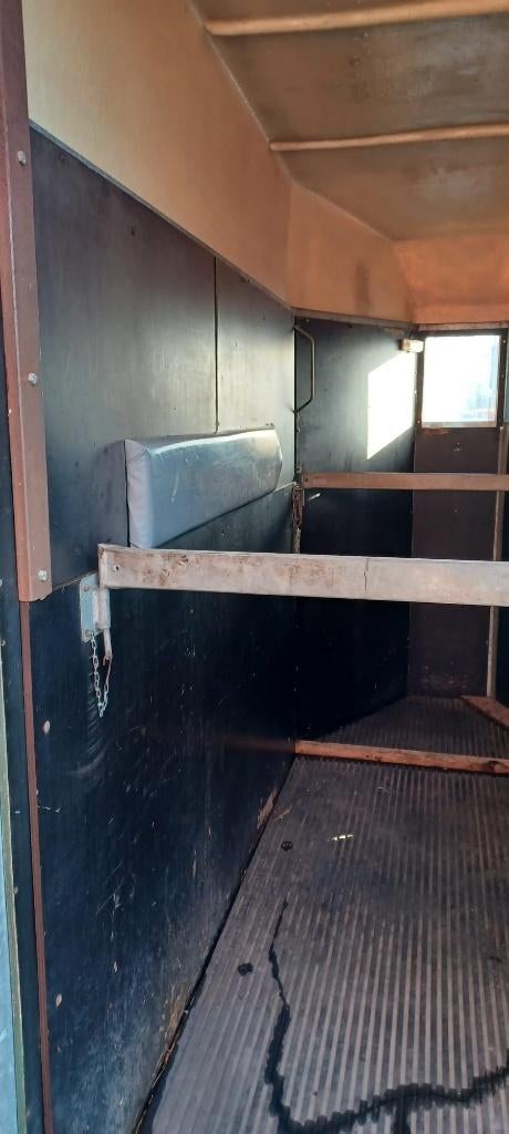 1.5 paardstrailer, Enlèvement, Utilisé, Bois, Remorque 1½ cheval