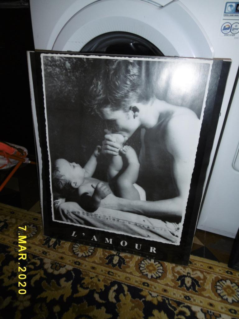 grand cadre en verre avec photo l'amour, 1980 à nos jours, Enfant, Photo, Comme neuf