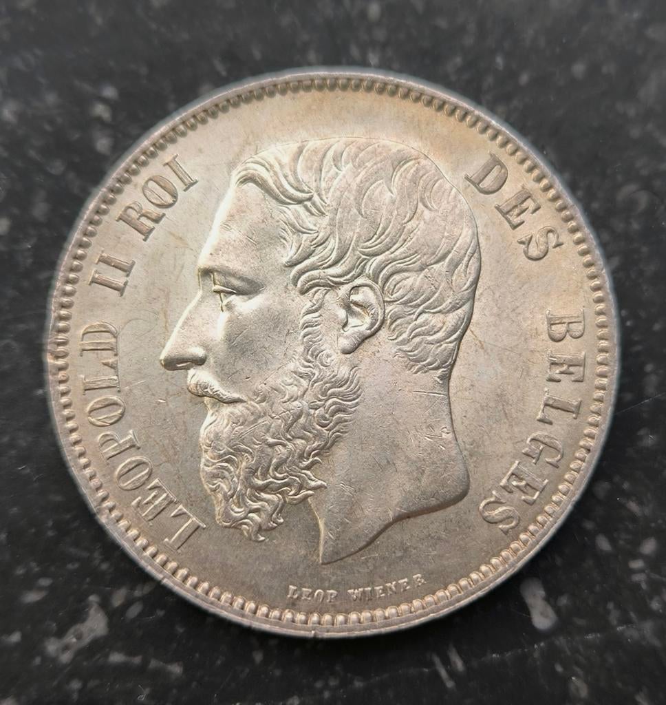 5 fr 1875 Leopold II, Ophalen