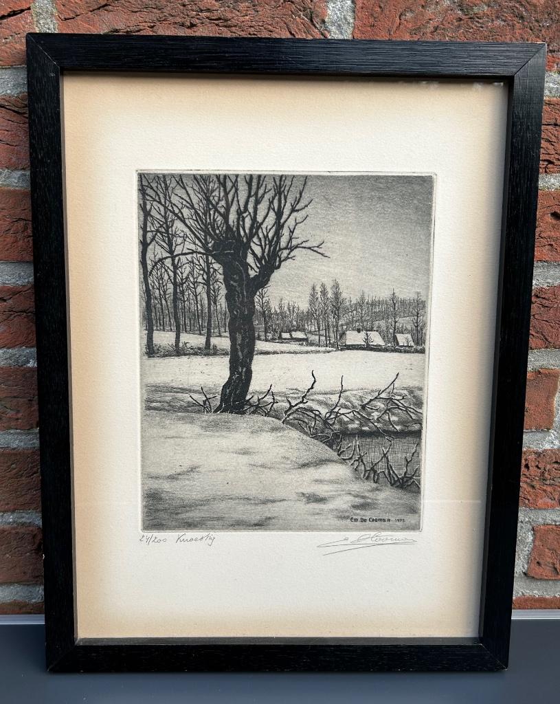 Eau-forte Emiel De Cooman (1922-2021), Enlèvement ou Envoi
