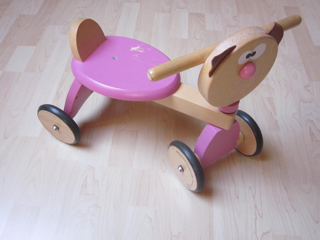 Houten loopfiets Scratch thema poes, Ophalen of Verzenden, Gebruikt, Loopfiets