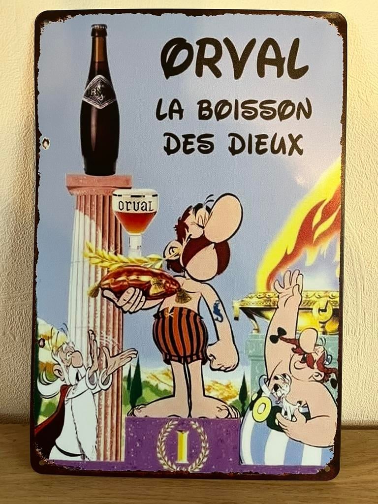 Metalen plaat van Orval, Verzamelen, Merken en Reclamevoorwerpen, Ophalen of Verzenden, Zo goed als nieuw