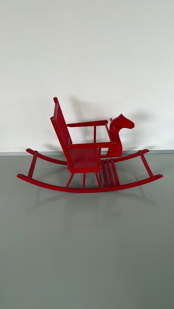 Vintage houten schommelpaard - retro, Ophalen, Gebruikt