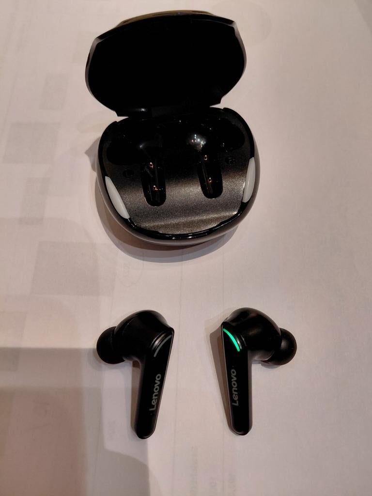 Draadloze oortjes Lenovo XT92 TWS earphones Bluetooth zwart, Ophalen of Verzenden, Bluetooth