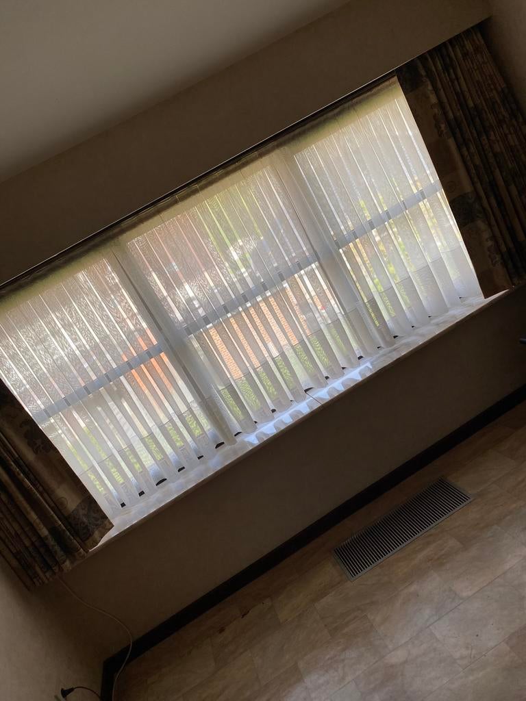 ‼️ WARMTEBESPAREND ‼️ 2 ST BEIGE OVERGORDIJNEN GORDIJNEN, Ophalen of Verzenden, Zo goed als nieuw, Beige