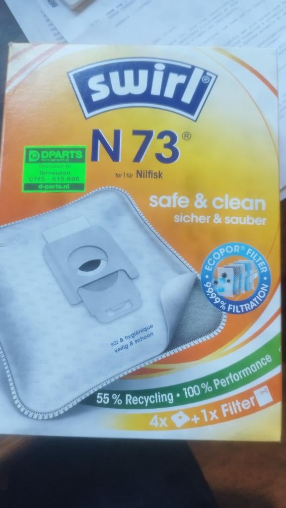 ZAKKEN (3) STOFZUIGER (SWIRL) VOOR NILFISK KING, Elektronische apparatuur, Stofzuigers, Ophalen, Nieuw, Stofzuiger