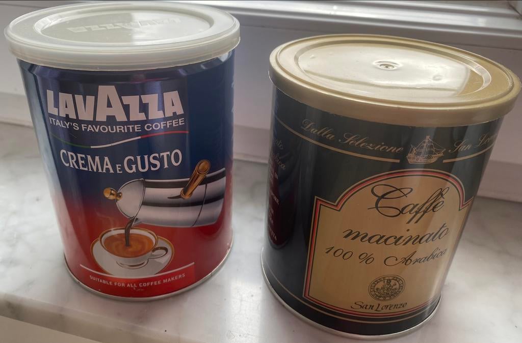 2 boîtes en métal café, Comme neuf