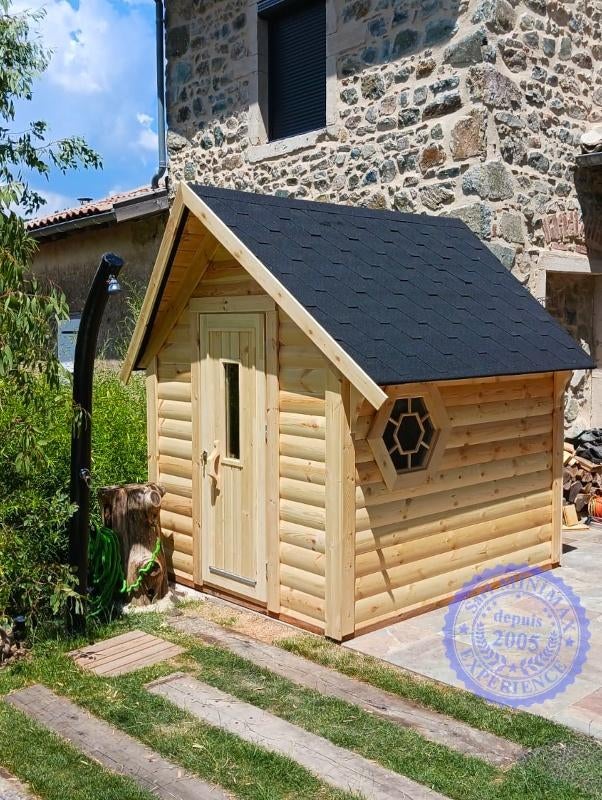 Saunachalet in Finse Kota-stijl, Sport en Fitness, Sauna, Ophalen of Verzenden, Nieuw, Fins of Traditioneel, Complete sauna