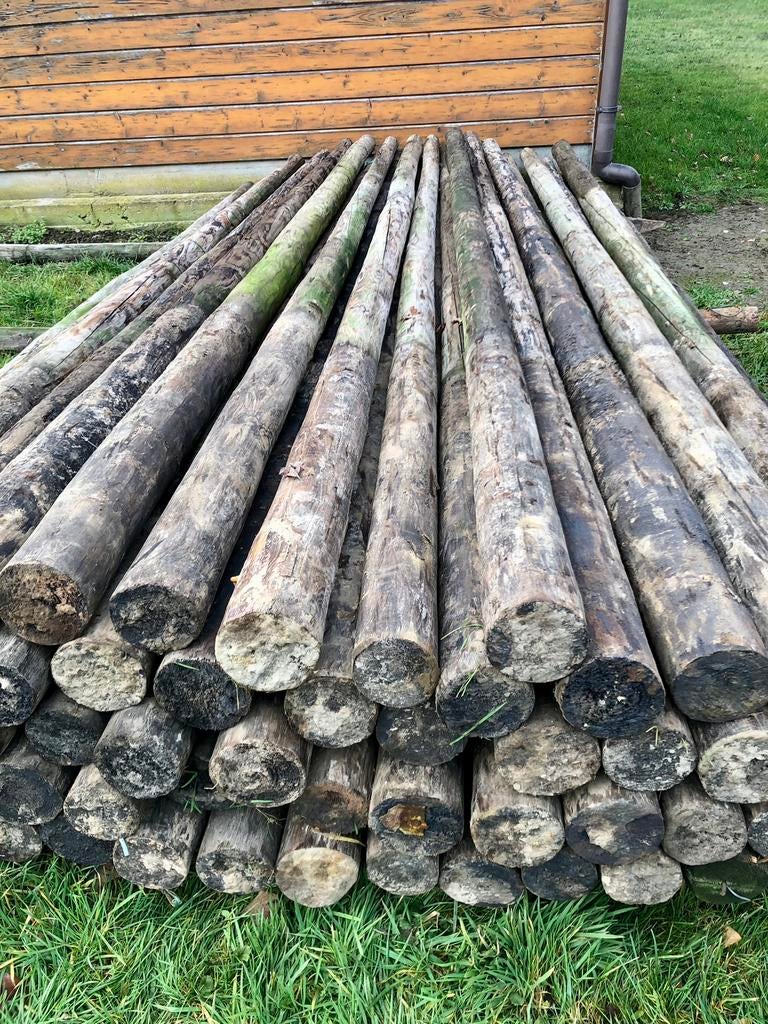 Stevige houten weide palen 350 cm x 10 cm, Tuin en Terras, Ophalen, Gebruikt, 250 cm of meer, Palen