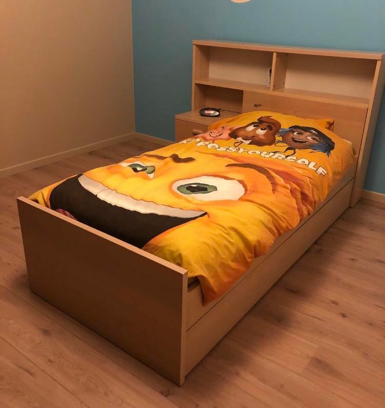 1-persoonsbed 90x200, Huis en Inrichting, Slaapkamer | Complete slaapkamers, Ophalen, Gebruikt, Eenpersoons