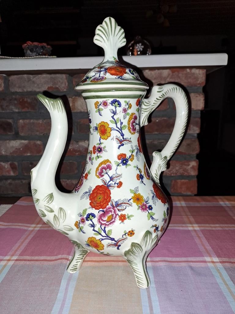 Becquet H Meerkleurige keramiek vaas met deksel 40cm, Antiek en Kunst, Ophalen