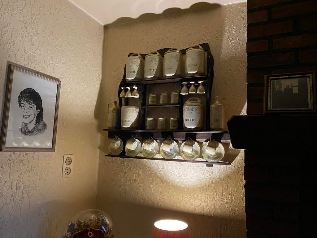 Oud keukenrek Boch La Louvière, kroonstempel, losse zoutpot, Ophalen