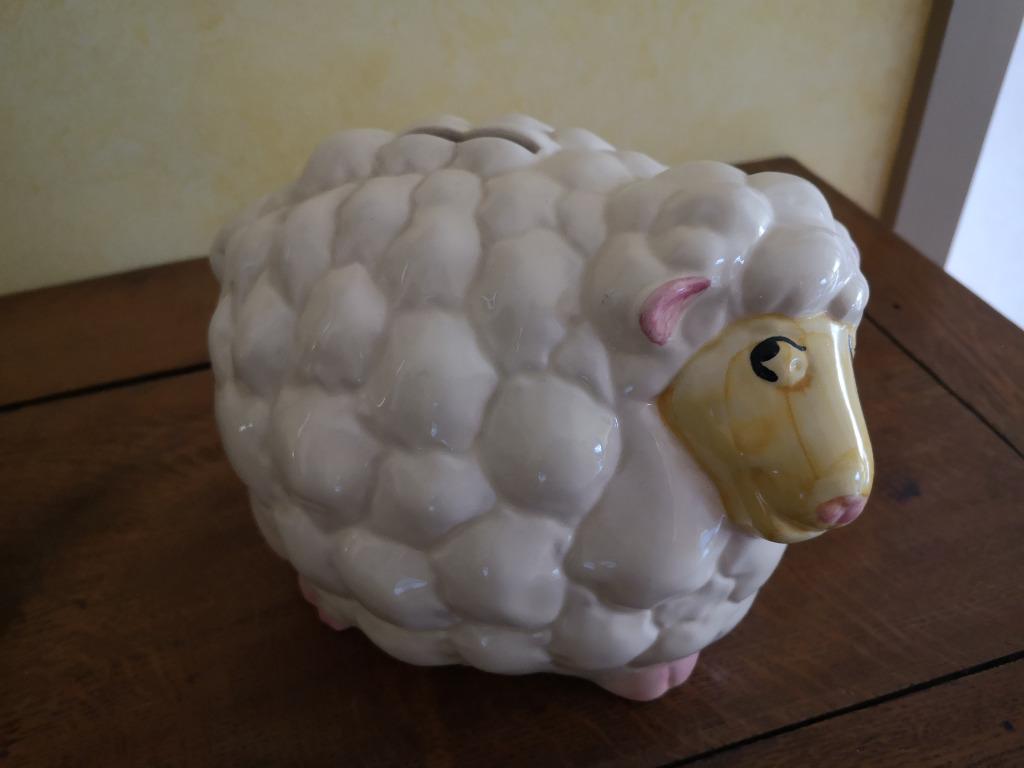 Schaap spaarpot, Ophalen, Zo goed als nieuw, Steen, Aardewerk of Keramiek, Dier