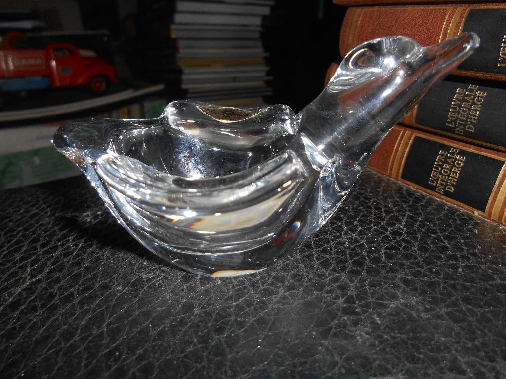 Canard en cristal Vannes le châtel +-10cm, Antiquités & Art, Enlèvement ou Envoi